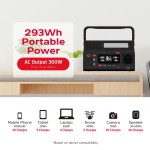 Зарядна станція Energizer 300Вт (293Вт/г) DC Li-ion MPPT QI-10W USB-C PD 60Вт ліхтар Зарядна станція Energizer 300Вт (293Вт/г) DC Li-ion MPPT QI-10W USB-C PD 60Вт ліхтар