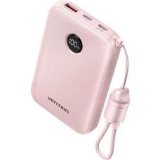 УМБ Vention 10000mAh 22.5W PD QC USB-A/2xUSB-C In/Out Pink