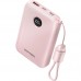 УМБ Vention 10000mAh 22.5W PD QC USB-A/2xUSB-C In/Out Pink
