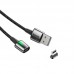 Кабель USB-Lightning Baseus Zinc Fabric Magnetic 2.4A 1m (CALXC-A01) Black