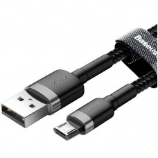 Кабель USB-MicroUSB Baseus Cafule 1.5A 2m (CAMKLF-CG1) Black/Grey