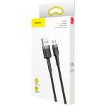 Кабель USB-MicroUSB Baseus Cafule 1.5A 2m (CAMKLF-CG1) Black/Grey