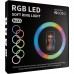 Лампа кольцевая LED SK Multicolor 33см MJ33 RGB Black