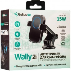 Автодержатель Gelius Pro Wally 2i WC-002 15W 1.5A Type-C Wireless дефлектор + присоска Black