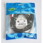 Кабель Audio 3.5мм-2RCA тюльпан Atcom 3m пакет Black
