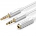 Кабель Audio 3.5мм-3.5мм Ugreen AV140 2xF/M 0.2m White (10790)