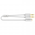 Кабель Audio 3.5мм-3.5мм Ugreen AV140 2xF/M 0.2m White (10790)