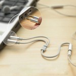 Кабель Audio 3.5мм-3.5мм Ugreen AV140 2xF/M 0.2m White (10790)