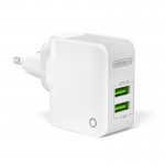 Сетевое зарядное устройство Intaleo TCA242 2USB 2.4A White (1283126477492)
