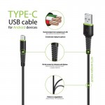 Кабель Intaleo USB-Type-C 0.2m CBFLEXT0 Black (1283126487446)