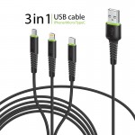 Кабель Intaleo USB-Lightning-MicroUSB-Type-C 1.4m CBFLEXU1 Black (1283126487521)