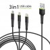 Кабель Intaleo USB-Lightning-MicroUSB-Type-C 1.4m CBFLEXU1 Black (1283126487521)