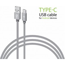 Кабель Intaleo CBGNYT1 USB-Type-C 2m Grey (1283126489136)