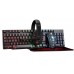 Комплект клавиатура + мышь Piko GX200 Black USB (1283126489808) коврик + гарнитура