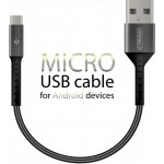 Кабель Intaleo USB-MicroUSB 0.2m CB0 Black/Grey (1283126495632)