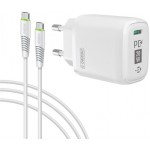 Сетевое зарядное устройство Intaleo TCGQPD120T 1USB 3A White + Cable USB-Type-С (1283126509988)