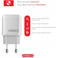 СЗУ Intaleo TCGQPD120T 1USB 3A White + Cable USB-Type-С (1283126509988)
