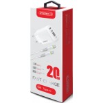 Сетевое зарядное устройство Intaleo TCGQPD120T 1USB 3A White + Cable USB-Type-С (1283126509988)
