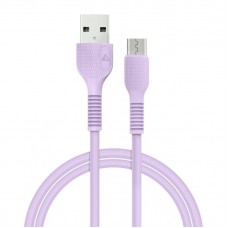 Кабель USB-microUSB ACCLAB AL-CBCOLOR-M1PP 1.2m 2.4A Purple (1283126518126)
