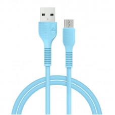 Кабель USB-microUSB ACCLAB AL-CBCOLOR-M1BL 1.2m 2.4A Blue (1283126518133)