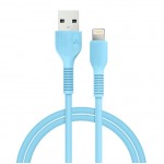 Кабель USB-Lightning ACCLAB AL-CBCOLOR-L1BL 1.2m 2.4A Blue (1283126518188)
