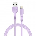 Кабель USB-Lightning ACCLAB AL-CBCOLOR-L1PP 1.2m 2.4A Purple (1283126518218)