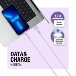 Кабель USB-Lightning ACCLAB AL-CBCOLOR-L1PP 1.2m 2.4A Purple (1283126518218)