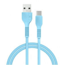 Кабель USB-Type-C ACCLAB AL-CBCOLOR-T1BL 1.2m 2.4A Blue (1283126518249)