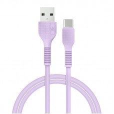 Кабель USB-Type-C ACCLAB AL-CBCOLOR-T1PP 1.2m 2.4A Purple (1283126518270)