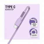 Кабель USB-Type-C ACCLAB AL-CBCOLOR-T1PP 1.2m 2.4A Purple (1283126518270)