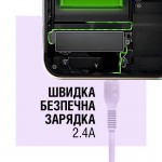 Кабель USB-Type-C ACCLAB AL-CBCOLOR-T1PP 1.2m 2.4A Purple (1283126518270)
