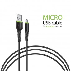 Кабель USB-microUSB Intaleo CBFLEXM2 2m 2.4A Black (1283126521430)