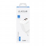 Сетевое зарядное устройство AccLab AL-TC224 2USB 2.4A 12W White (1283126538834)