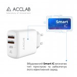 Сетевое зарядное устройство AccLab AL-TC224 2USB 2.4A 12W White (1283126538834)