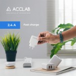 Сетевое зарядное устройство AccLab AL-TC224 2USB 2.4A 12W White (1283126538834)