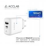 Сетевое зарядное устройство AccLab AL-TC220 1USB 1Type-C 20W White (1283126556494)