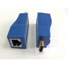 Удлинитель HDMI-RJ45 Ethernet Atcom до 30m (в комплекте 2 шт) Blue