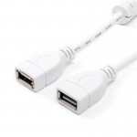 Кабель USB-USB 2.0 AF/AF Atcom 1.8m White