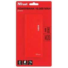УМБ Trust Primo 10000mAh 2USB 2.1A Red (22752)