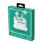Наушники гарнитура вкладыши Bluetooth 5.0 Trust Primo Touch True Mint (23781)