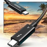 Кабель Type-C-Type-C Ugreen US501 4.0 Thunderbolt 0.8m Black (30389)
