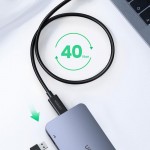 Кабель Type-C-Type-C Ugreen US501 4.0 Thunderbolt 0.8m Black (30389)