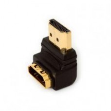 Переходник HDMI-HDMI M/F gold-plated угловой Atcom Black (3804)