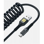 Кабель USB-Type-C Luxe Cube Dynamic 20W 1.5m Black (4446689101342)