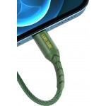 Кабель USB-Type-C Luxe Cube Kevlar 1.2m Green (4826668690065)