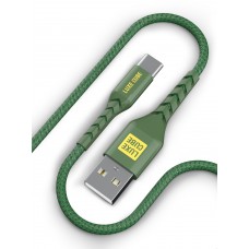 Кабель USB-Type-C Luxe Cube Kevlar 1.2m Green (4826668690065)