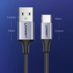 Кабель USB-Type-C Ugreen US2883A QC 3.0 1.5m Black (60127)