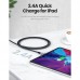 Кабель USB-Lightning Ugreen US199 2.4A 2m Black (60158)