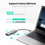 USB HUB Ugreen CM266 3USB 3.0 USB-HDMI-MicroUSB-RJ45 1000M Ethernet Gray (60812)