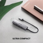 USB HUB Ugreen CM266 3USB 3.0 USB-HDMI-MicroUSB-RJ45 1000M Ethernet Gray (60812)